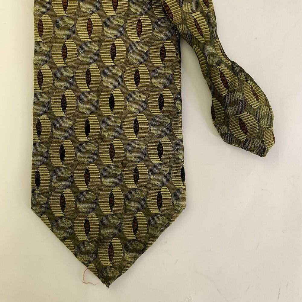 ERMENEGILDO ZEGNA Green Lime Geometric Tie